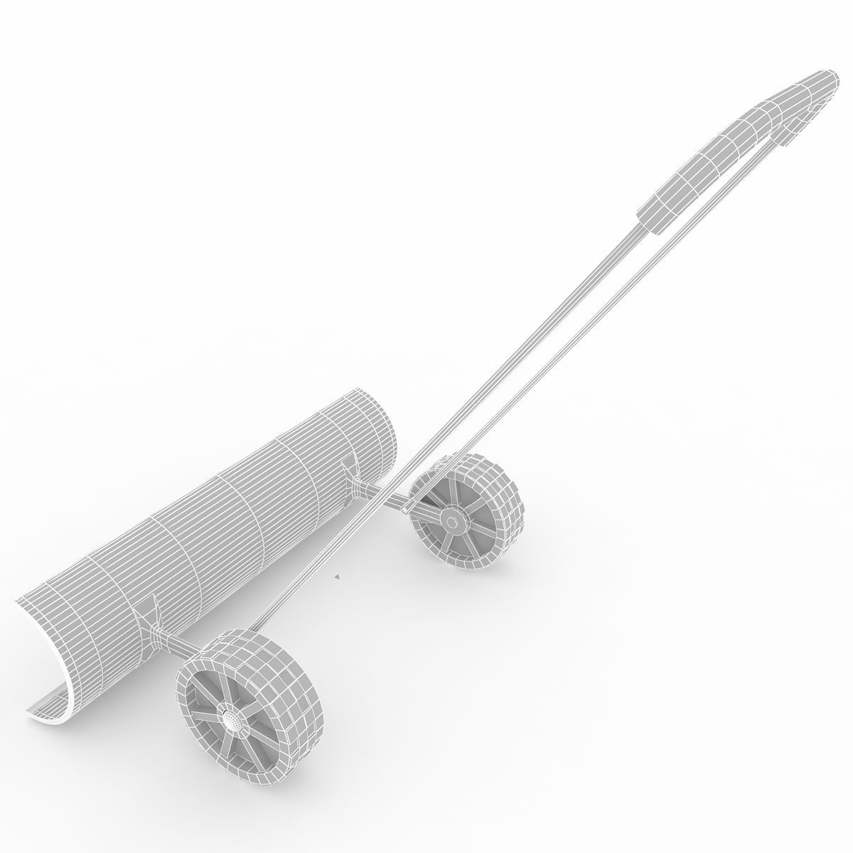 Snow Shovel On Wheels 3D model_6