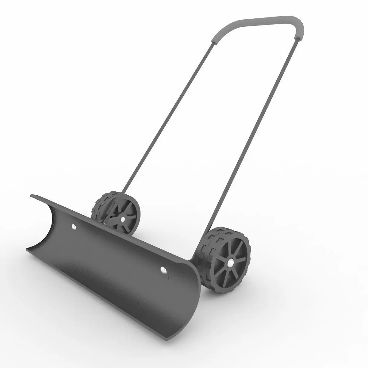 Snow Shovel On Wheels 3D model_0