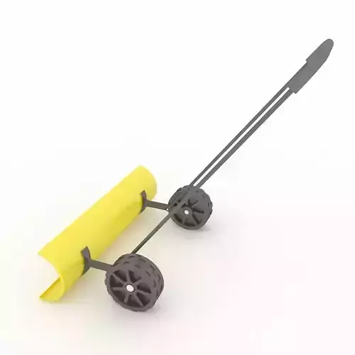 Snow Shovel with Wheels 3D model