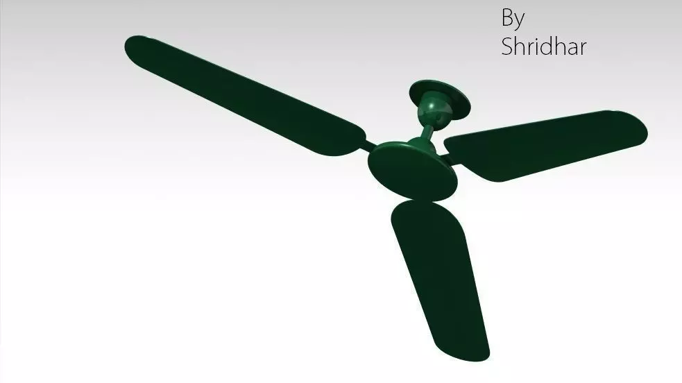 Ceiling Fan Free 3D model_0