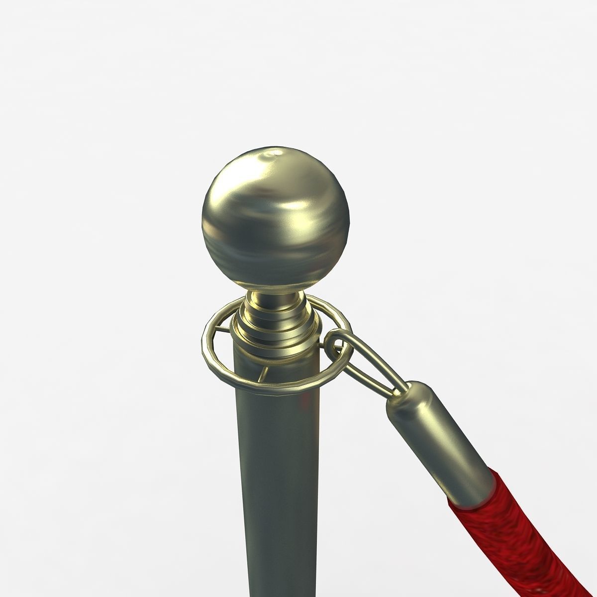 Stanchions ropes 3D model_3