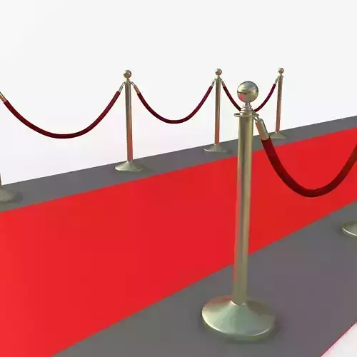 Stanchions carpet with ropes