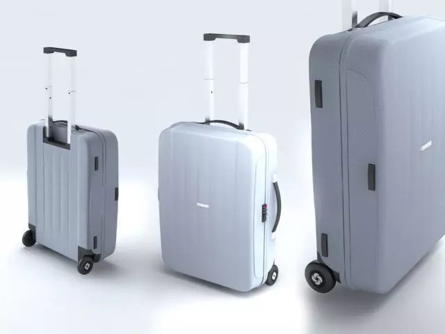 Suitcase Samsonite Velocita Upright 55-20 3D model_0