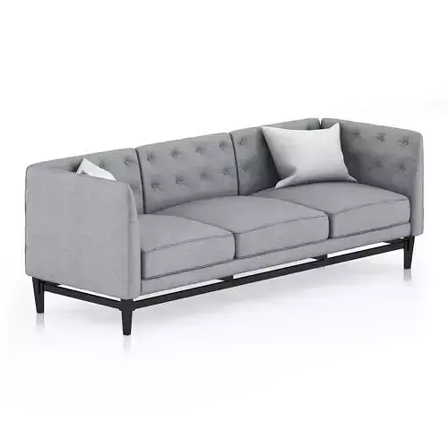 Grey Sofa with Pillows 2