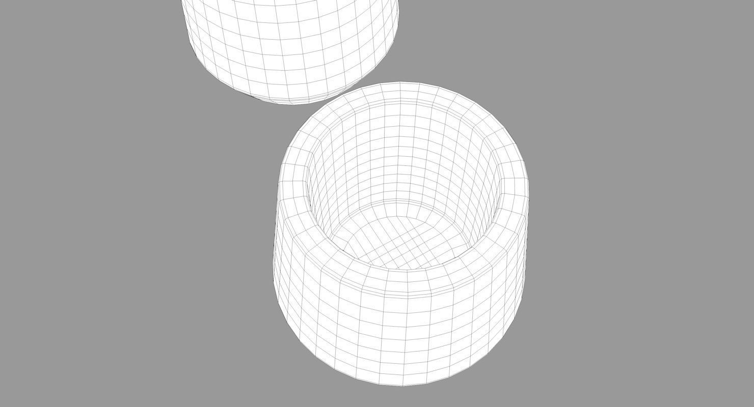 Wooden Bath Accessories Low-poly 3D model_10