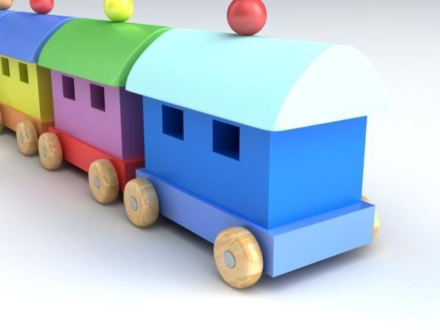 Toy Train 3D model_2