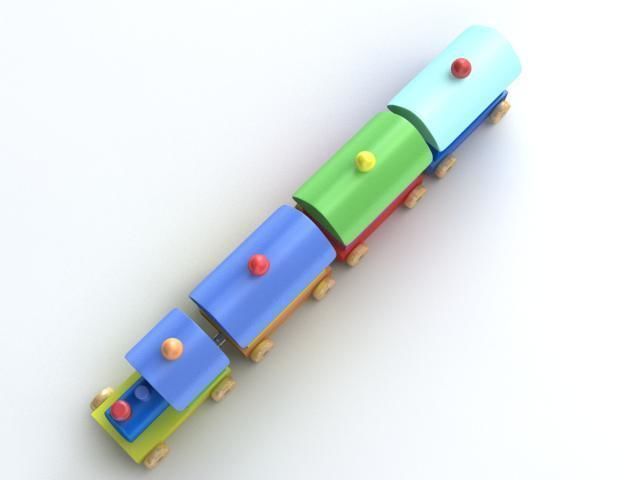 Toy Train 3D model_4