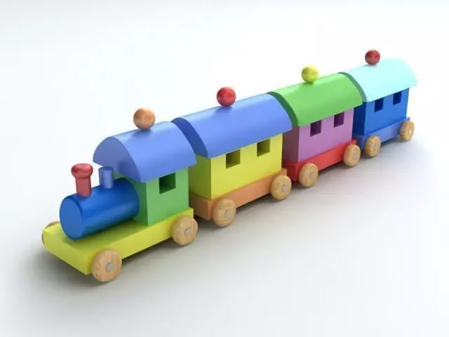 Toy Train 3D model_0