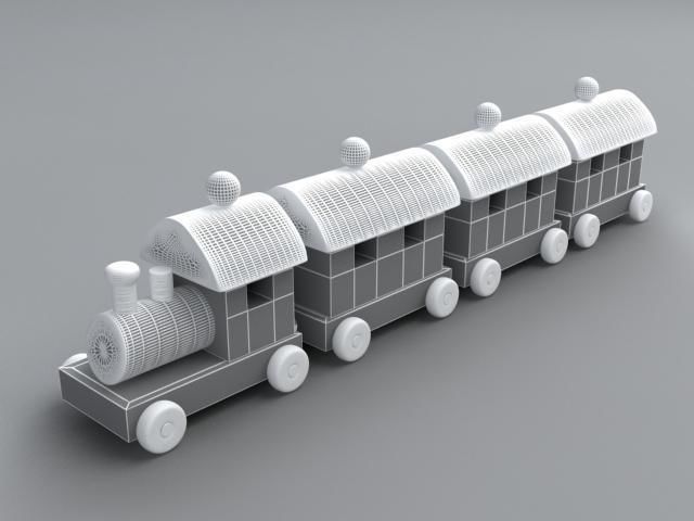 Toy Train 3D model_6