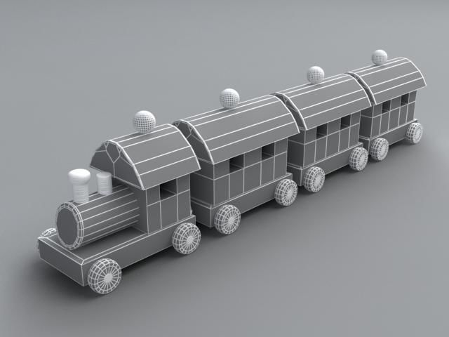 Toy Train 3D model_7