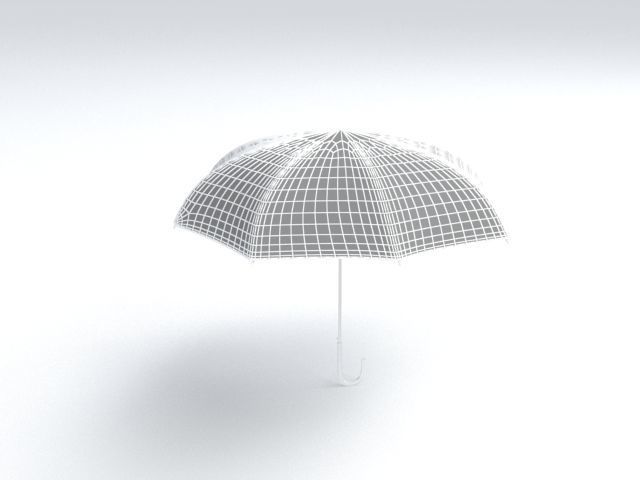 Umbrella Classic Open 3D model_4