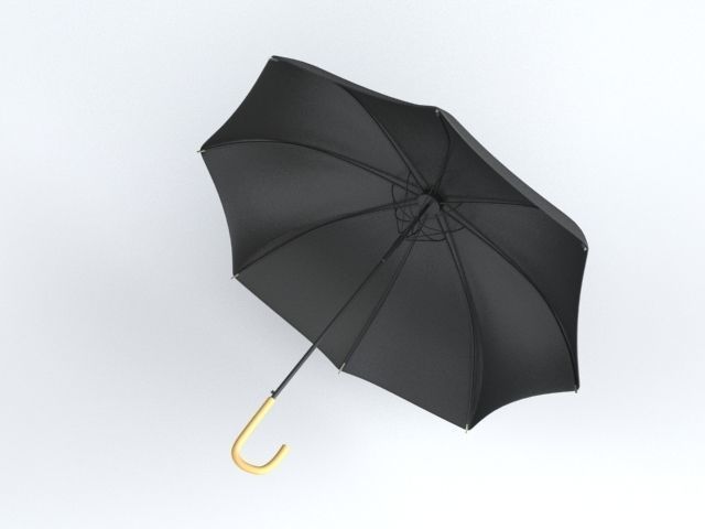 Umbrella Classic Open 3D model_2