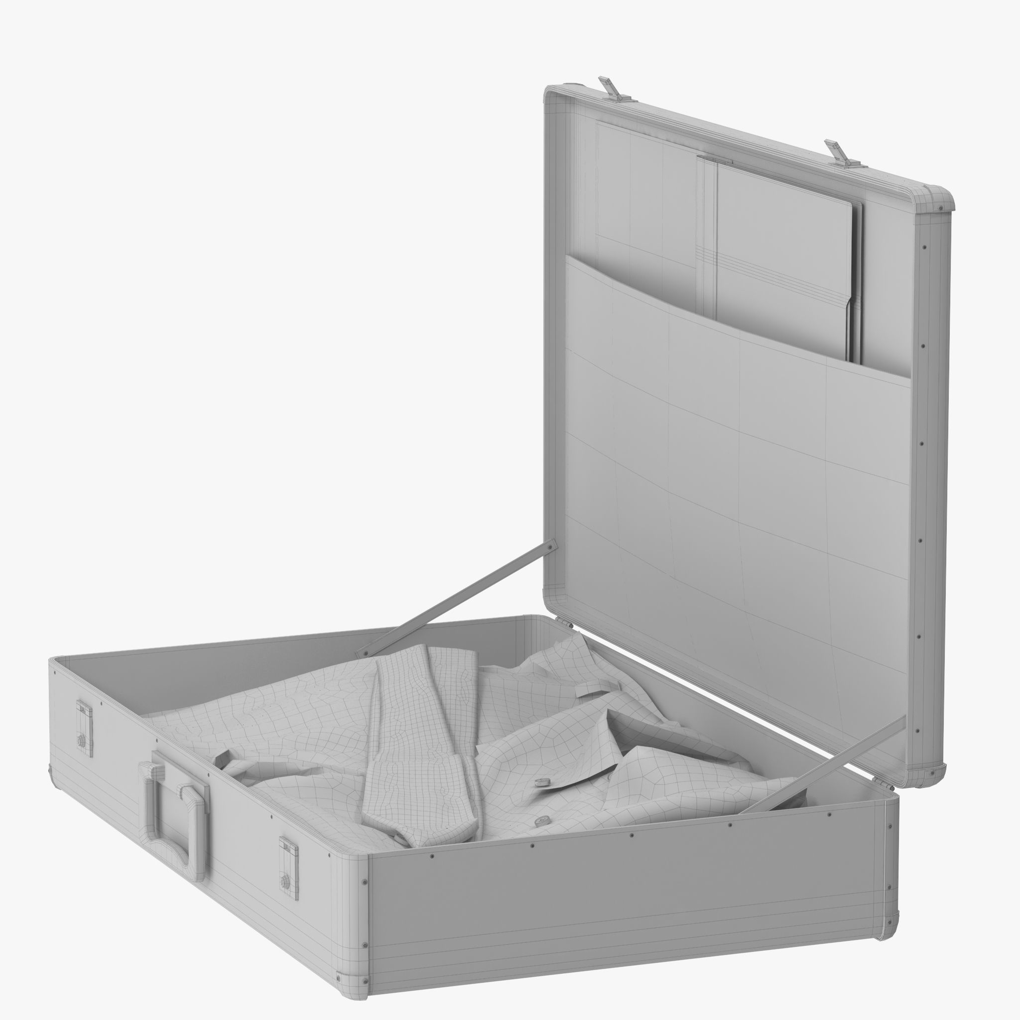 Suitcase with Clothes 3D model_17