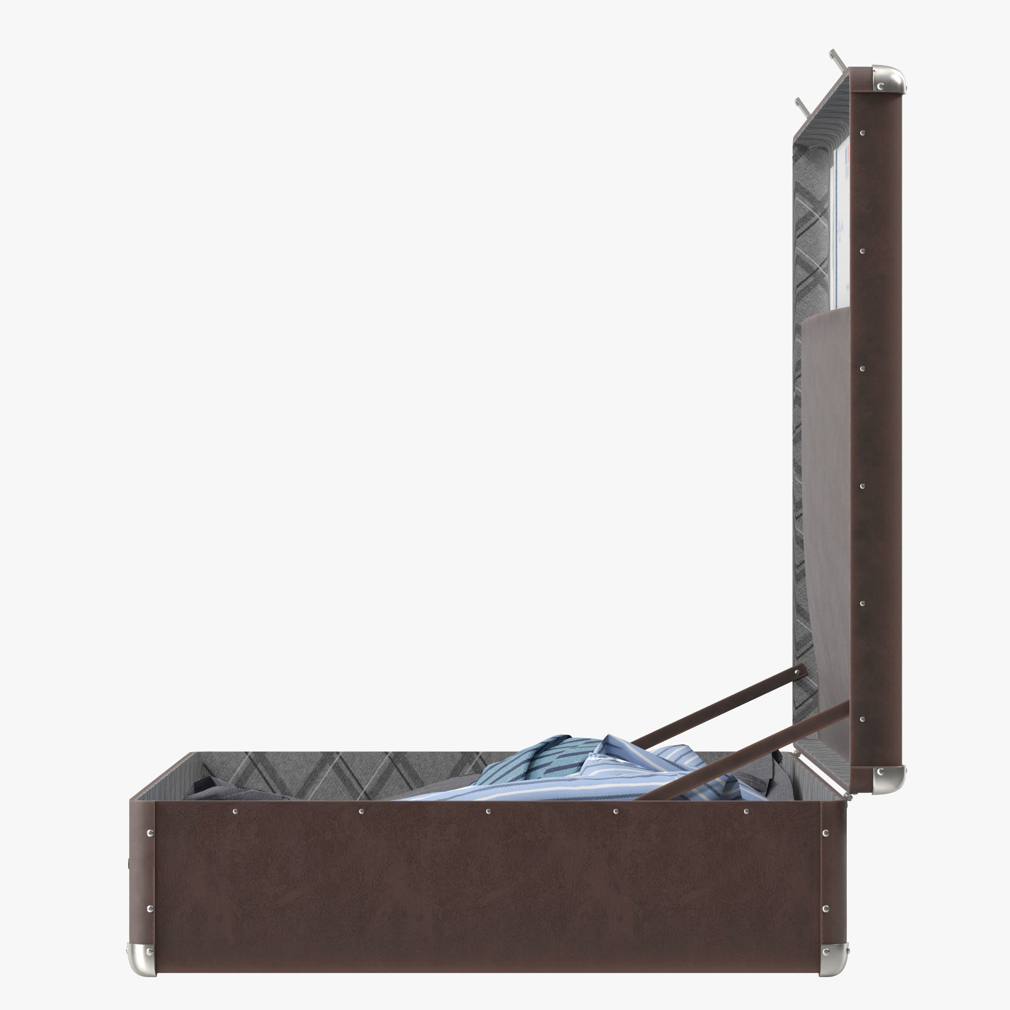 Suitcase with Clothes 3D model_5