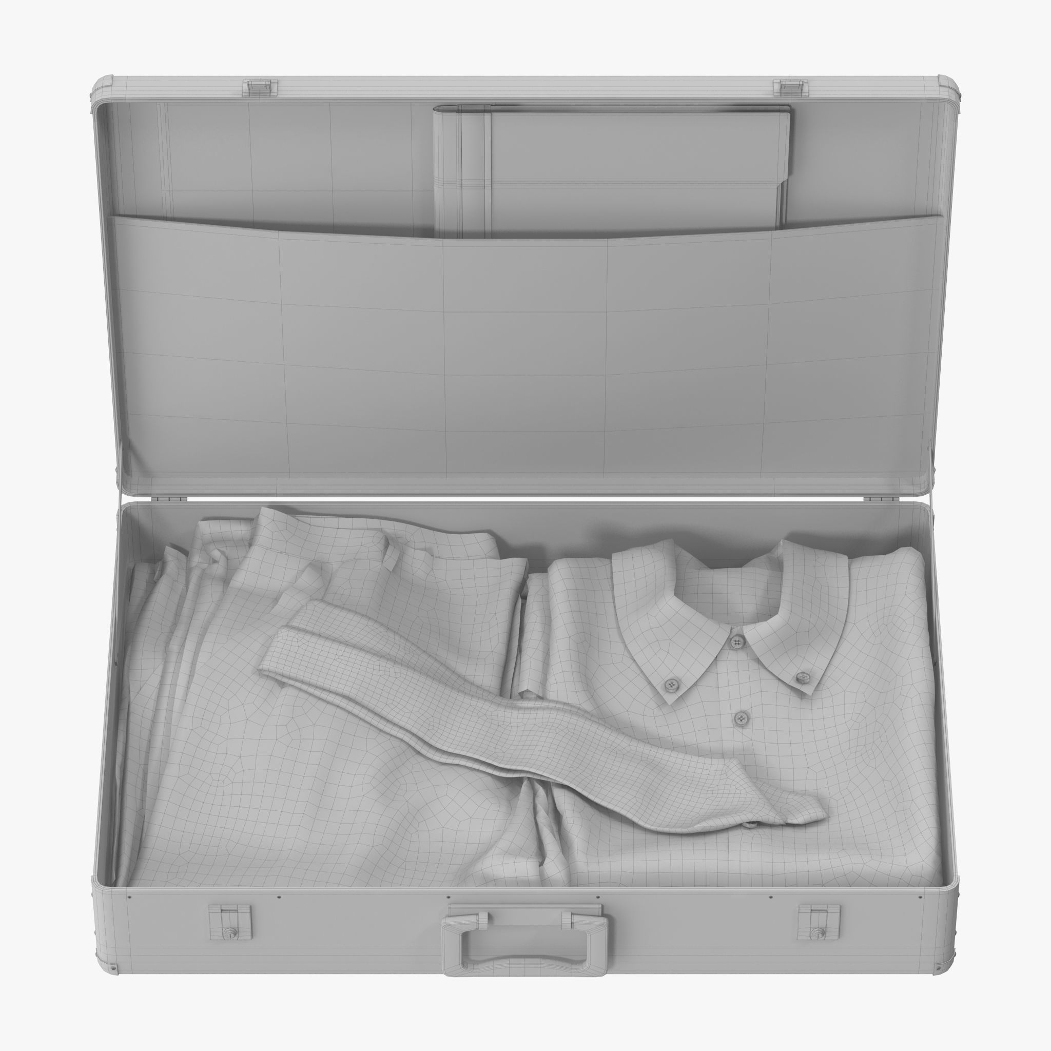Suitcase with Clothes 3D model_18