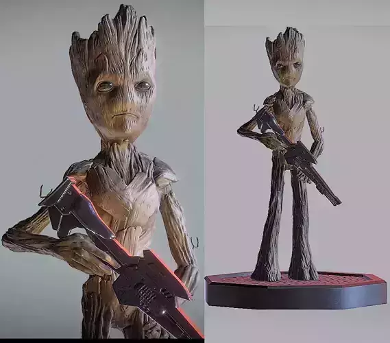 TEENAGE GROOT INSPIRITED MODEL 3D print model