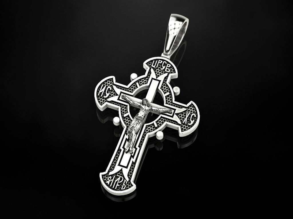 Double-sided cross 3D print model_1