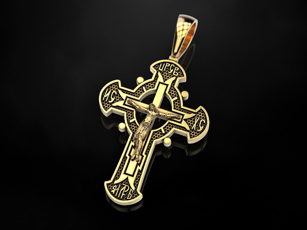 Double-sided cross 3D print model_6