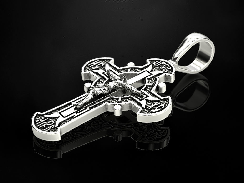 Double-sided cross 3D print model_2