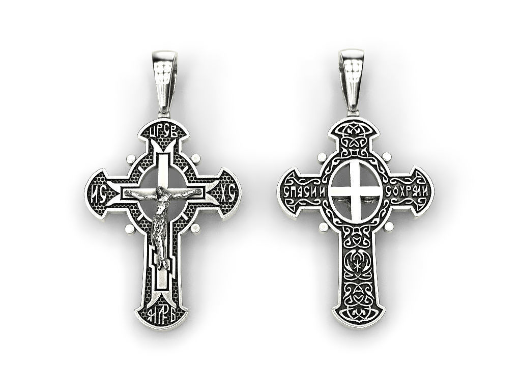 Double-sided cross 3D print model_11