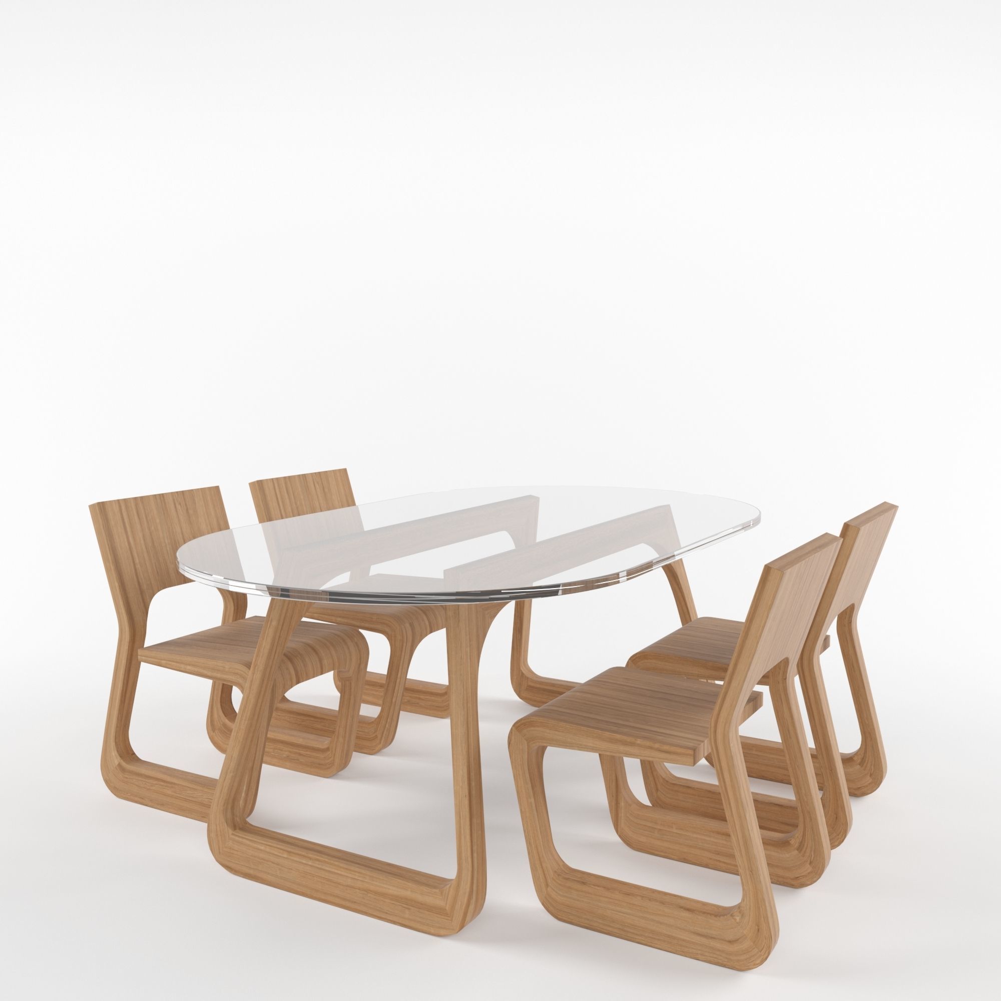 Steek Table and Chair by Artisan 3D model_3