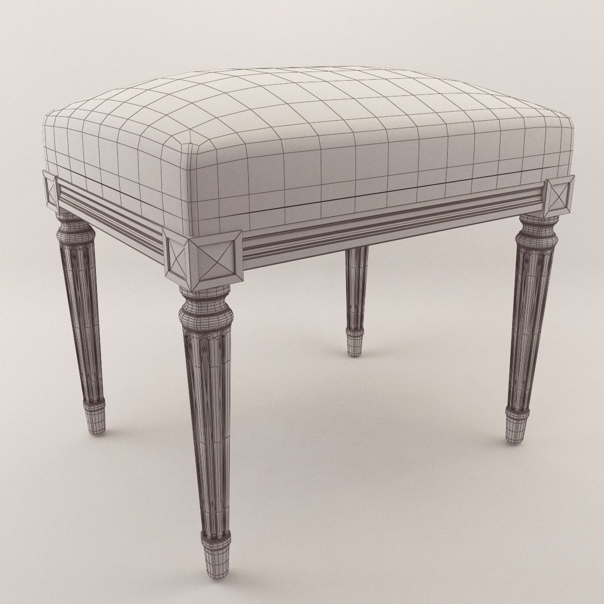 Classicist hoker - Around 1780 3D model_2