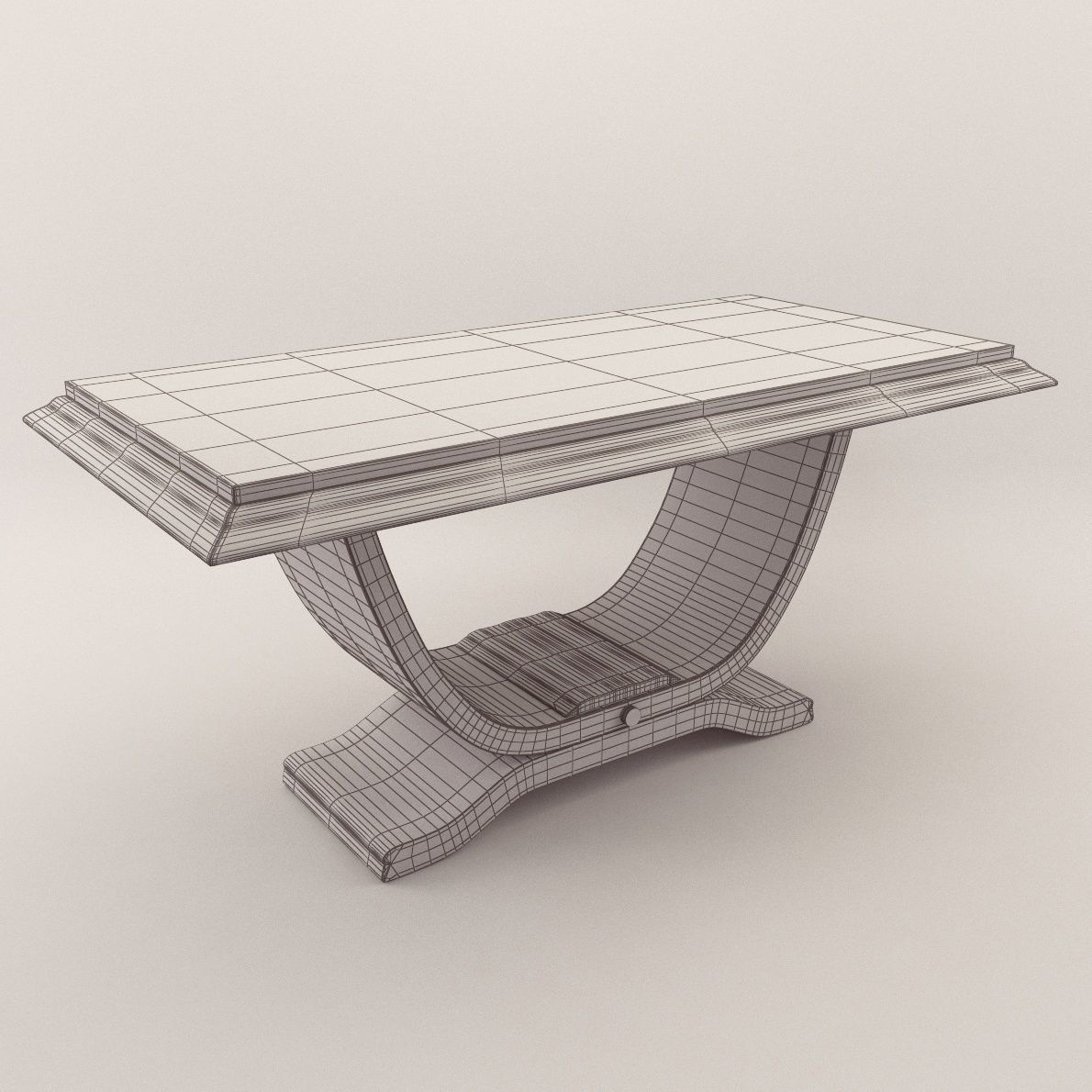Dining table - Art Deco 1920 3D model_3