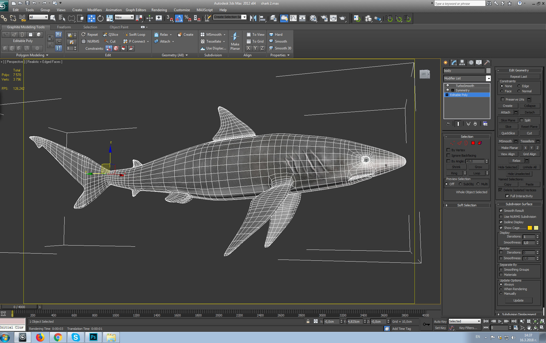 shark rigged animated Low-poly 3D model_14
