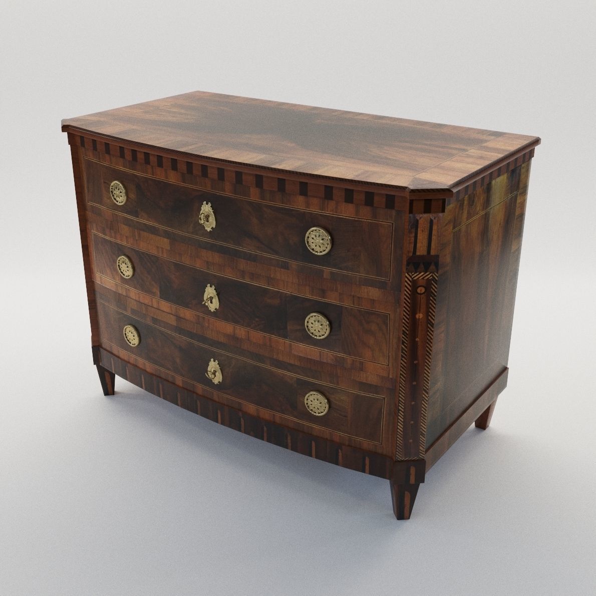 Classicist commode - Dresden-Germany around 1800 - Georg Britsch 3D model_1