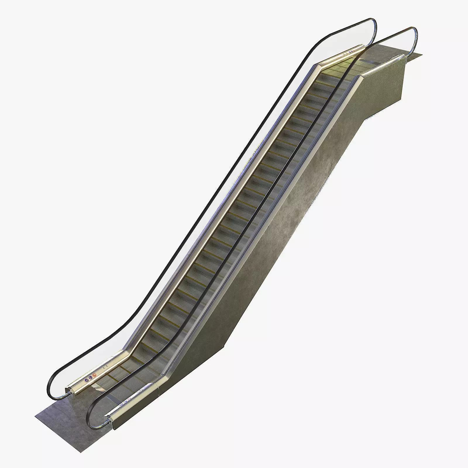 Escalator Low-poly 3D model_0