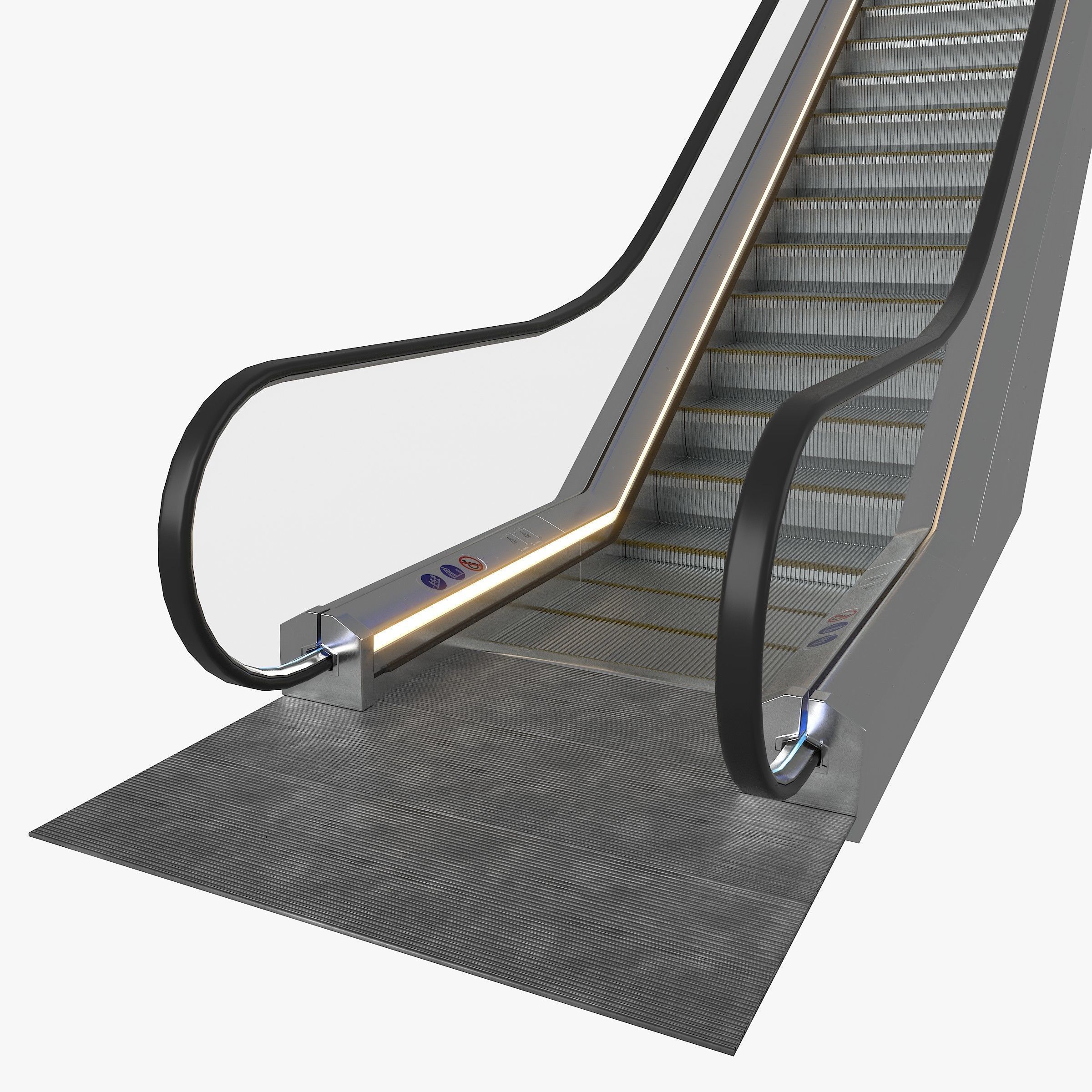 Escalator Low-poly 3D model_6