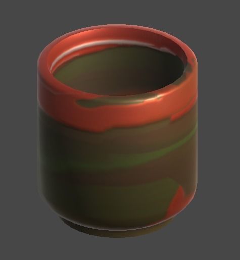 yunomi2 cup Low-poly 3D model_1