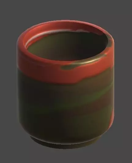 yunomi2 cup Low-poly 3D model_0