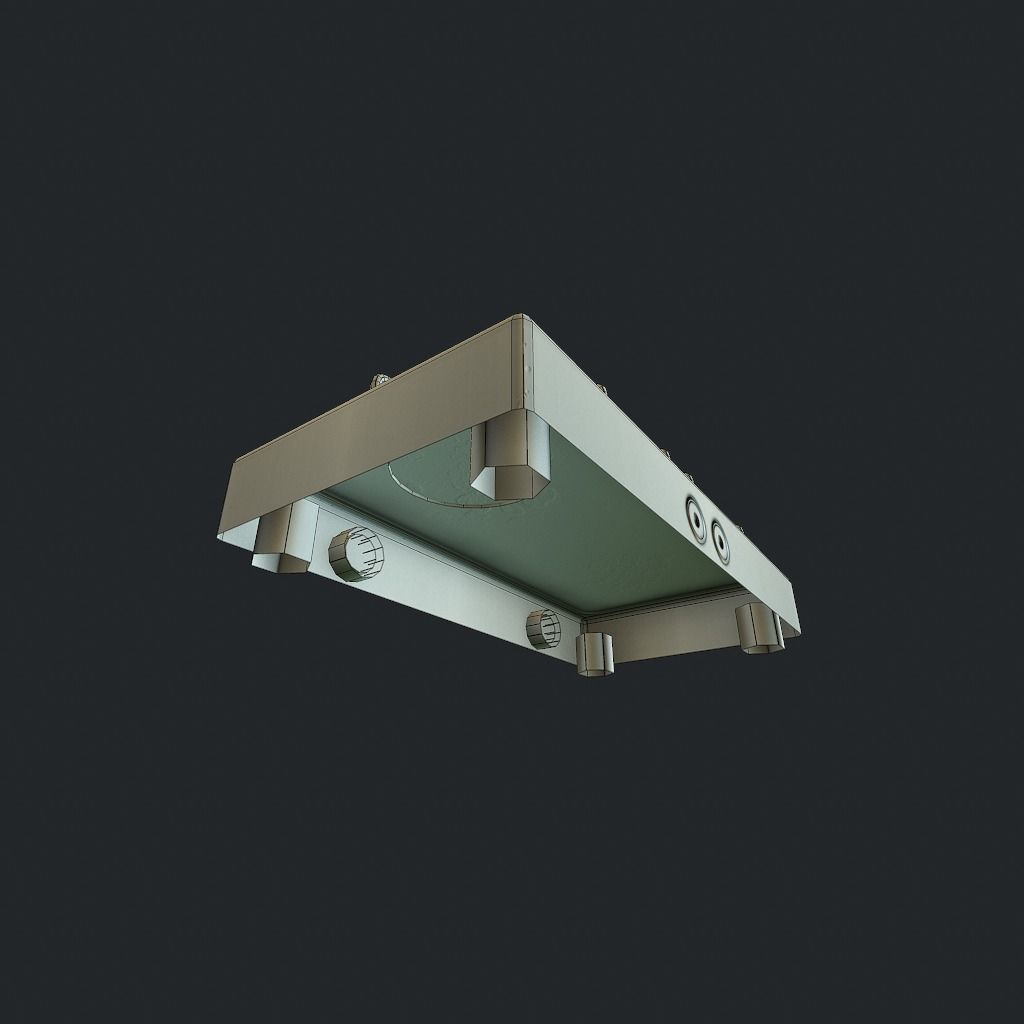 Gas Stove Low-poly 3D model_11