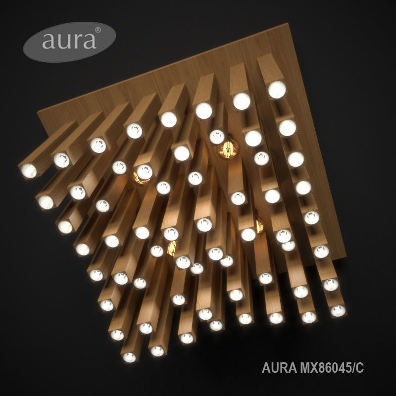 Chandelier Ceiling Aura of wood 3D model_1
