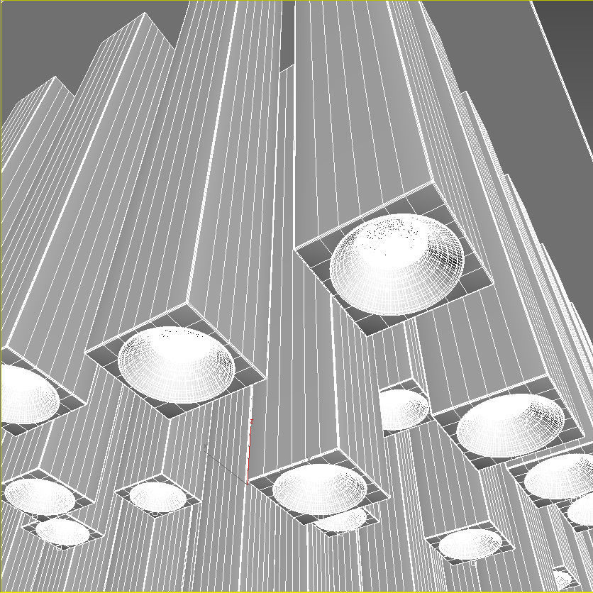 Chandelier Ceiling Aura of wood 3D model_4