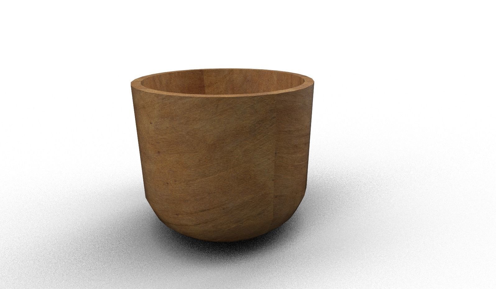 INTERIOR MODERN  WOOD BUCKET Low-poly 3D model_2