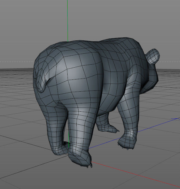Grizzly Bear Low-poly 3D model_5