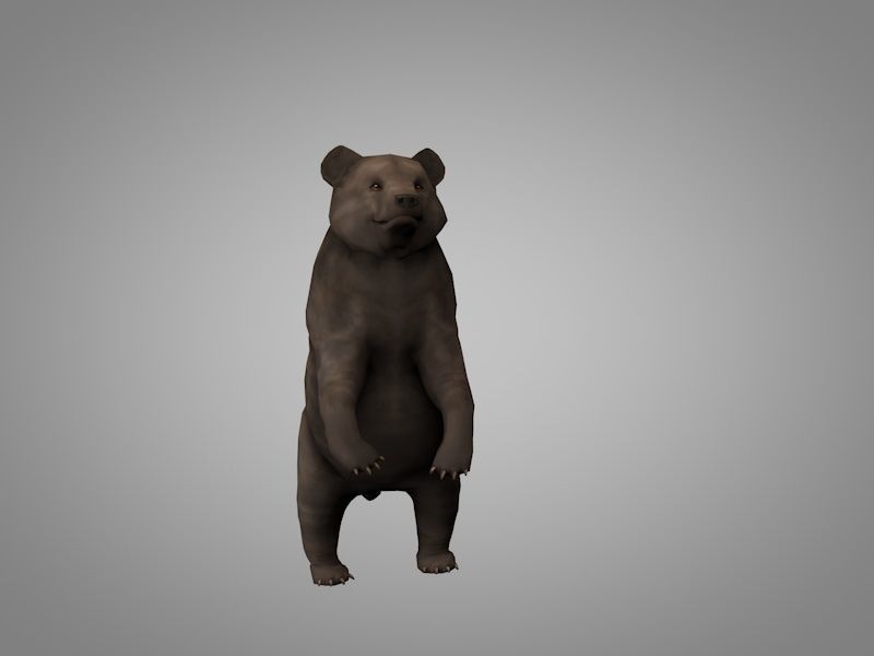 Grizzly Bear Low-poly 3D model_2