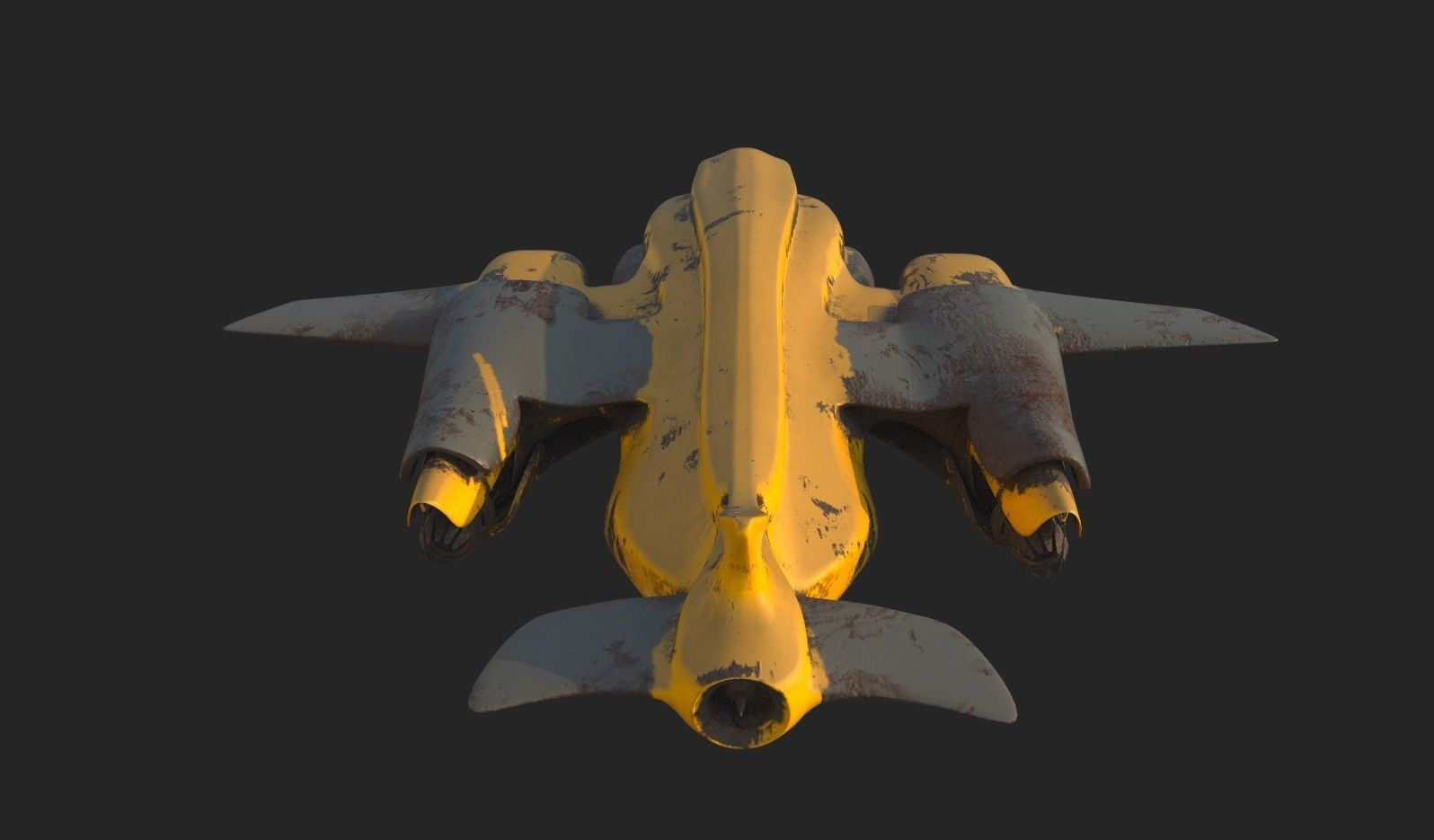 Old Working Spaceship 3D model_3