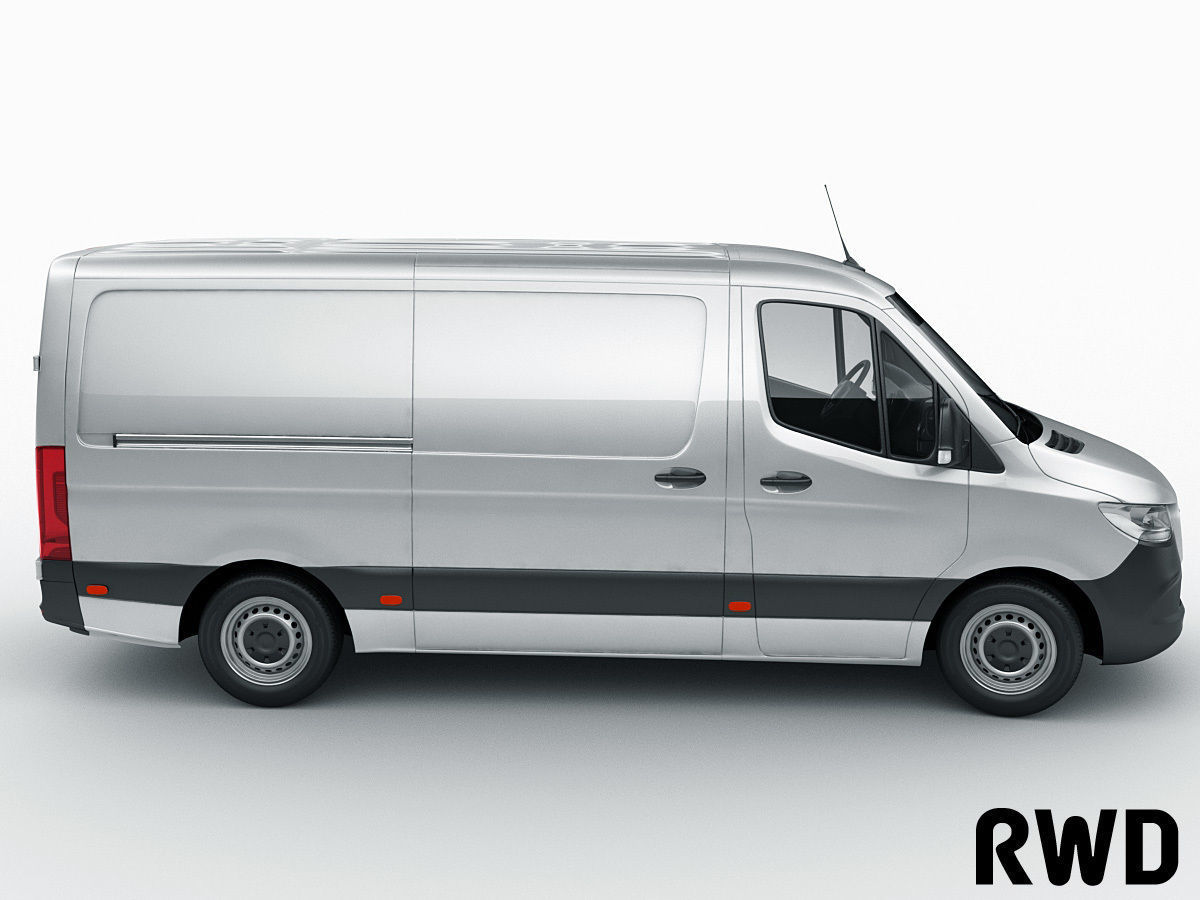 Mercedes Sprinter 2018 standard roof 3D model_6