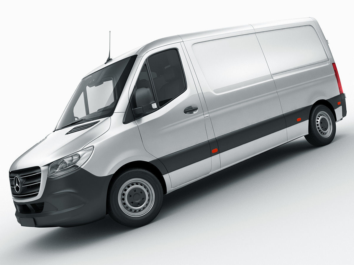 Mercedes Sprinter 2018 standard roof 3D model_11