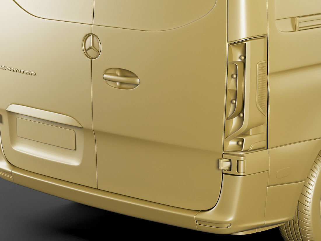 Mercedes Sprinter 2018 standard roof 3D model_22