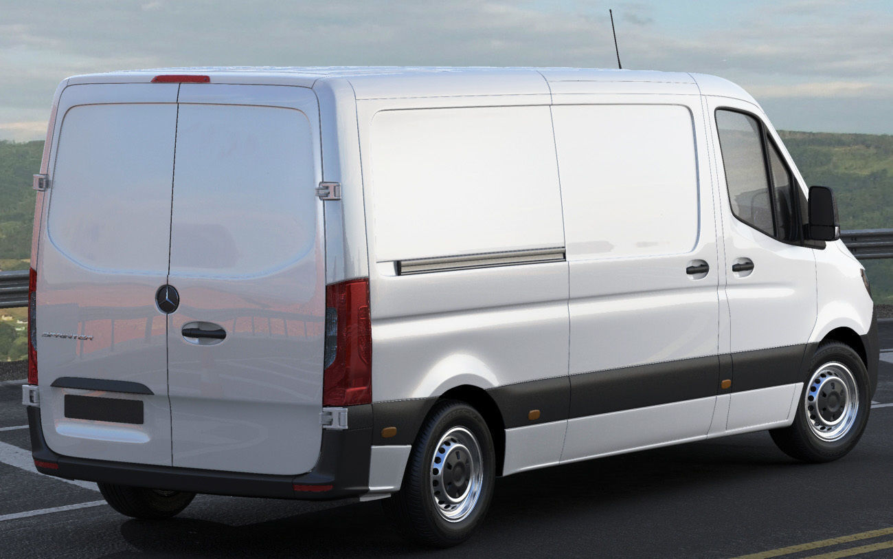 Mercedes Sprinter 2018 standard roof 3D model_18