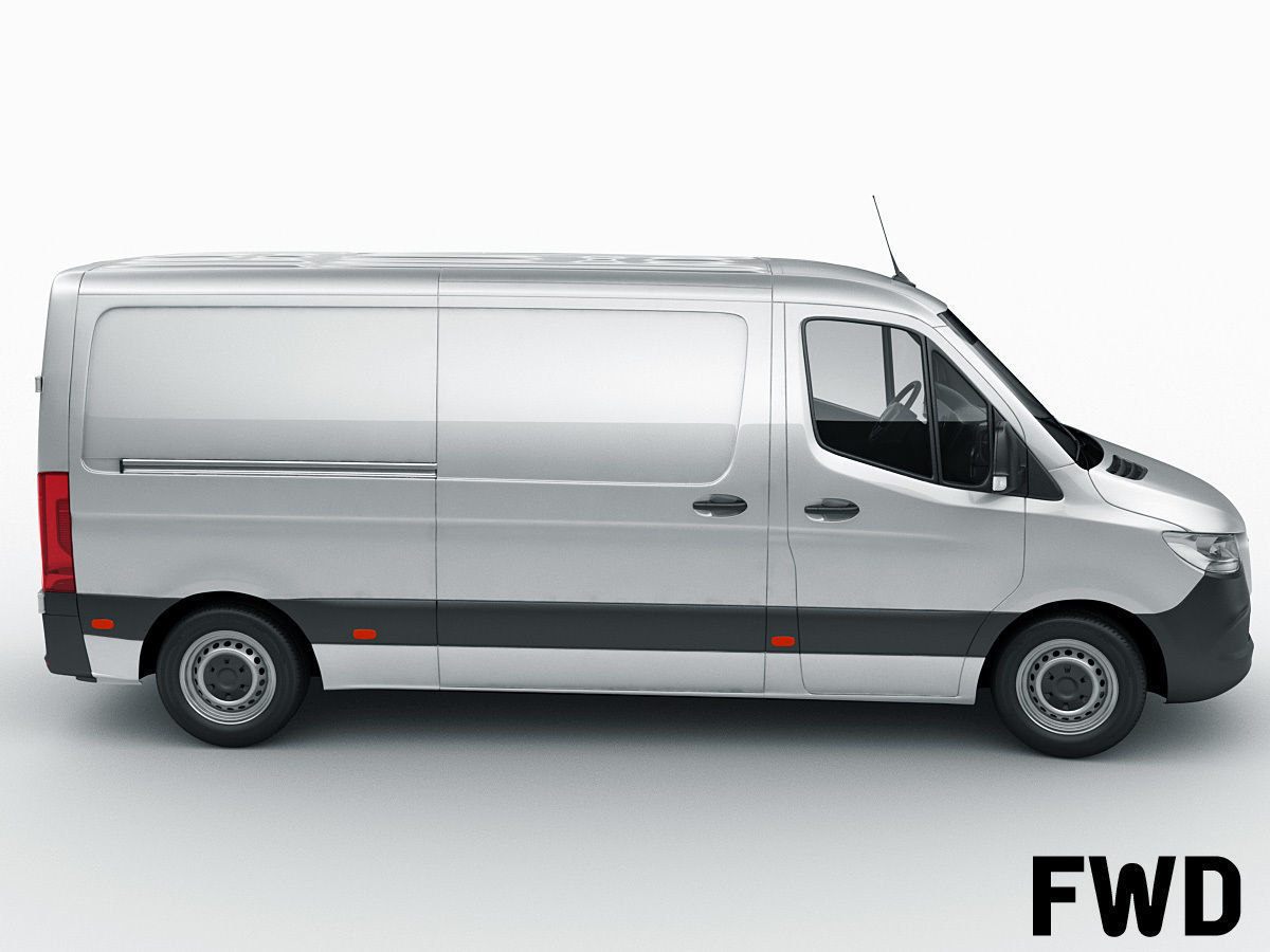 Mercedes Sprinter 2018 standard roof 3D model_5