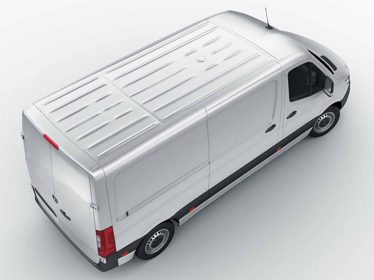 Mercedes Sprinter 2018 standard roof 3D model_10