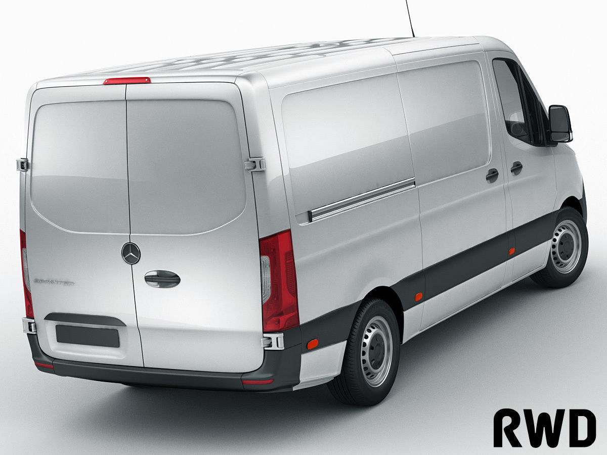 Mercedes Sprinter 2018 standard roof 3D model_4
