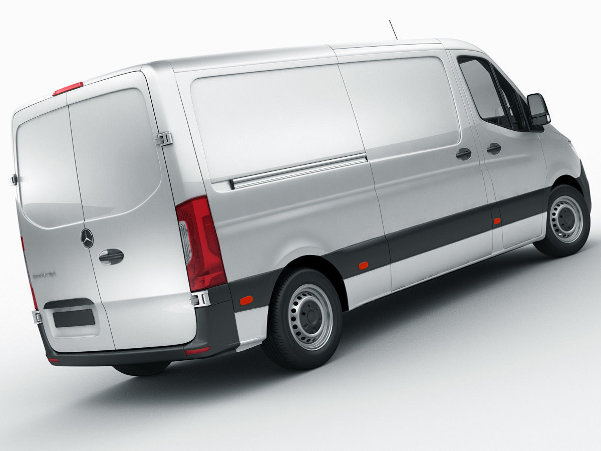 Mercedes Sprinter 2018 standard roof 3D model_12