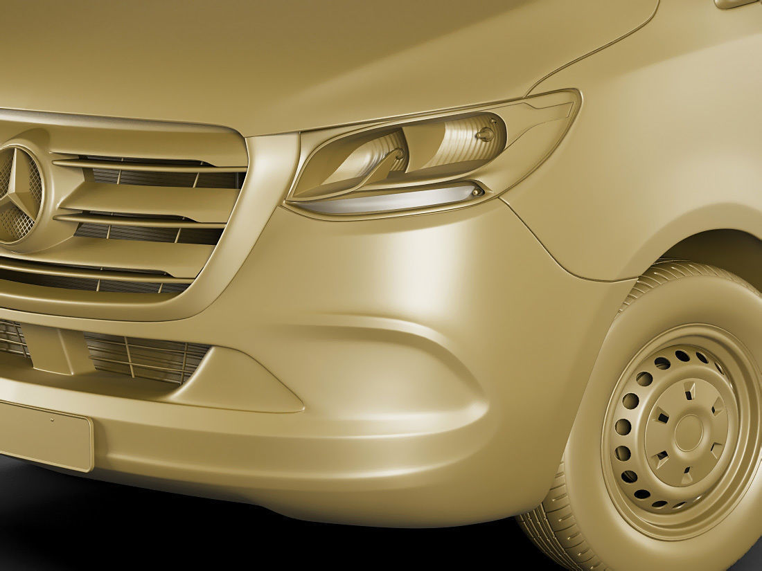 Mercedes Sprinter 2018 standard roof 3D model_21