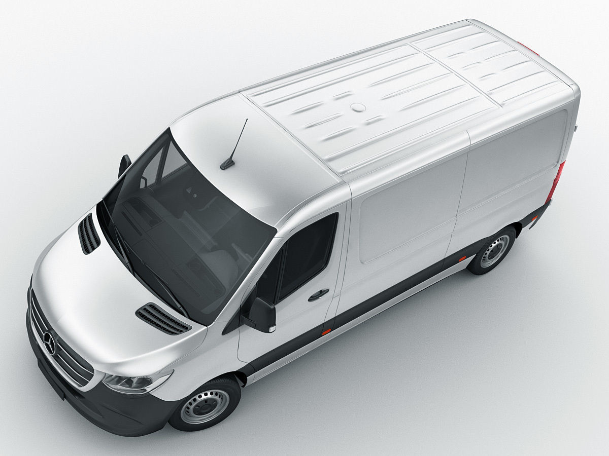 Mercedes Sprinter 2018 standard roof 3D model_9